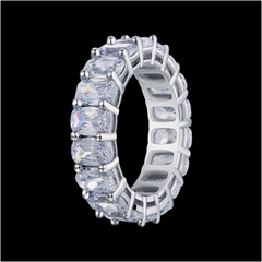 Single Row Diamond Band White