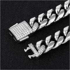 Cuban Link Iced Clasp Chain 12mm