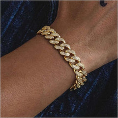 Cuban Link with Diamonds 14K 12mm