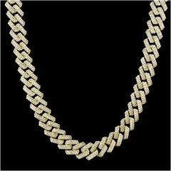 Diamond Prong Link Chain 15mm