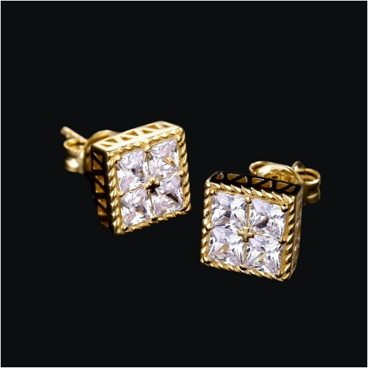 Square Twist Diamond Studs