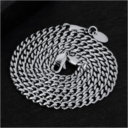 Cuban Link Chain White Gold (4mm)