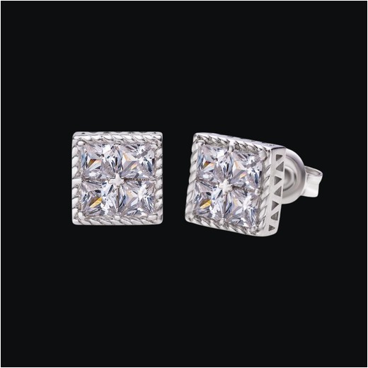 Square Twist Diamond Studs