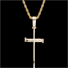 Diamond Nail Cross Pendant