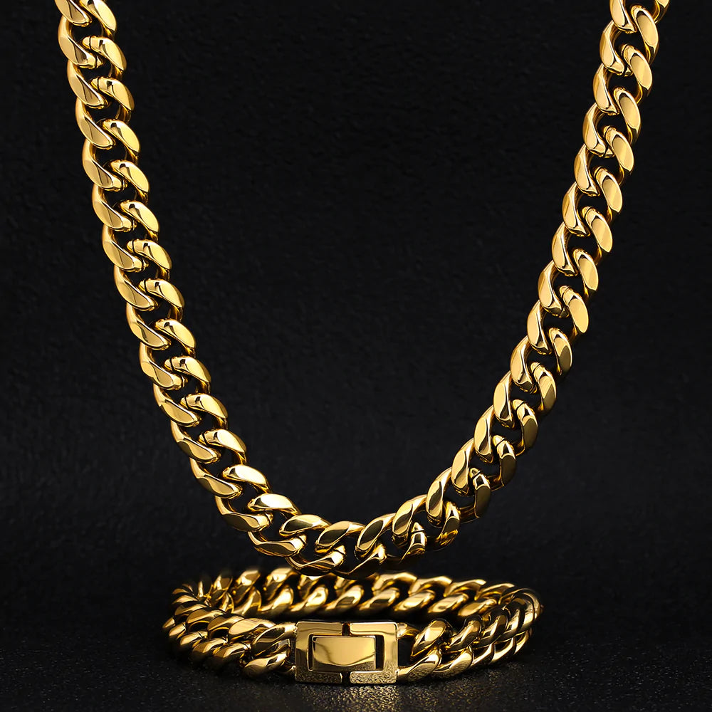 Cuban Link Gold Set - 10mm