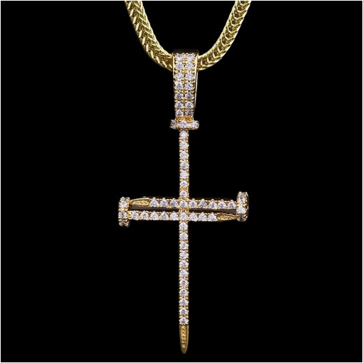 Diamond Nail Cross Pendant