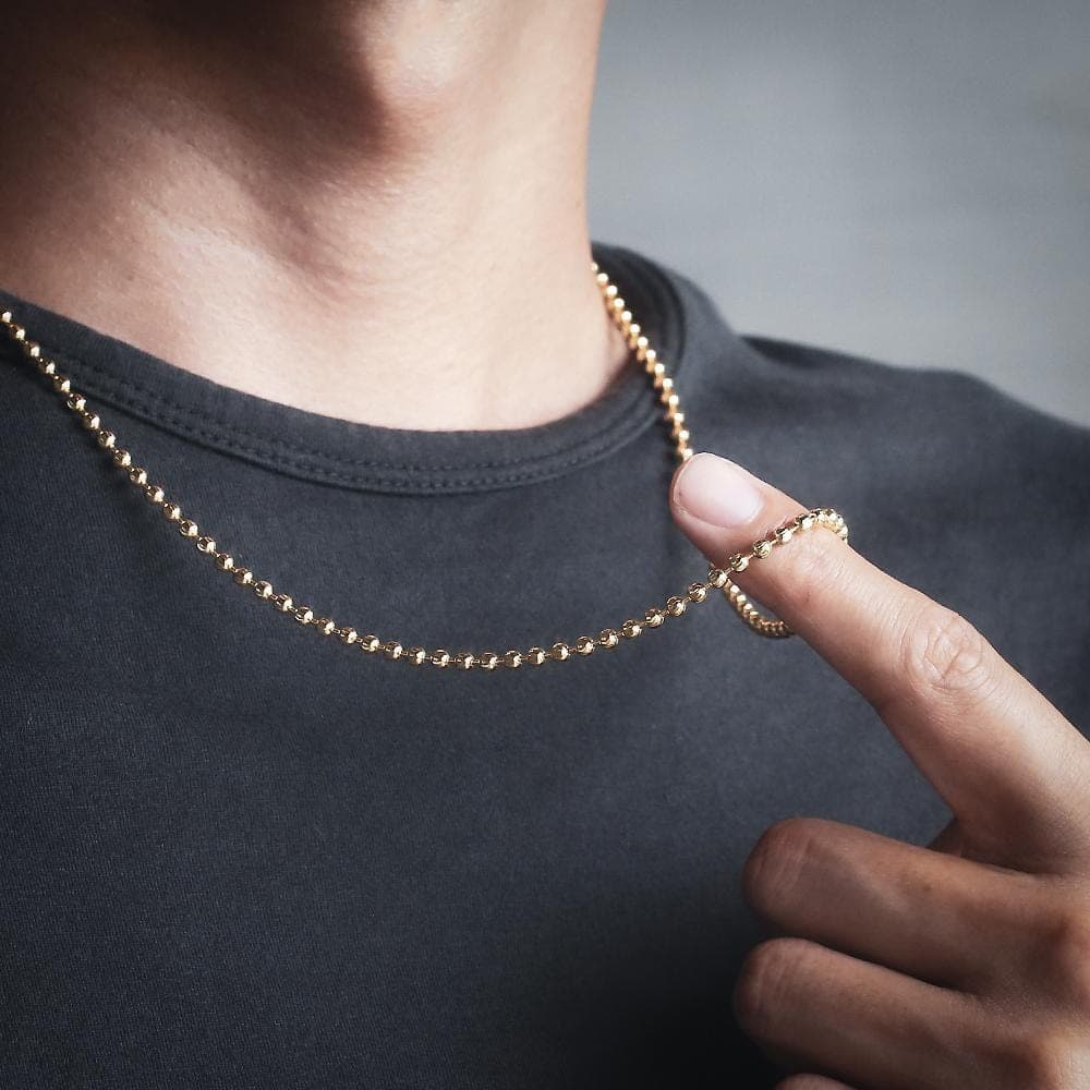 Ball Chain 14K Gold Plated-krkcom