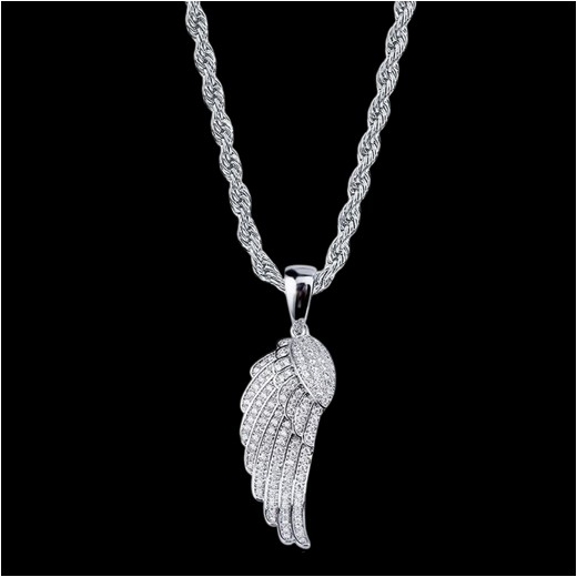 White Gold Wing Pendant