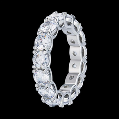 Single Row Diamond Band White