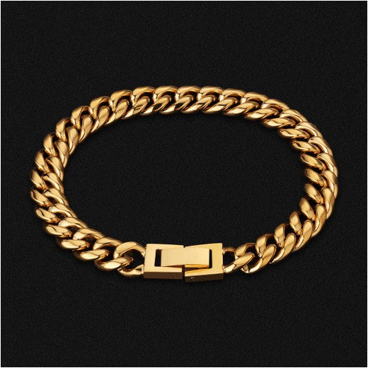 Miami Cuban Link Bracelet in 18K 8mm