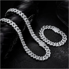 Diamond Baguette Cuban Link Chain (12mm)