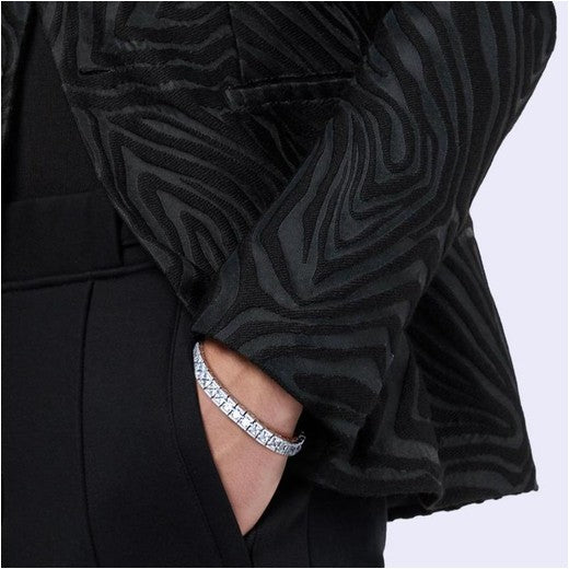 Princess Cut Tennis Bracelet in White Gold 8mm