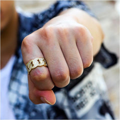 Cuban Link Ring Gold