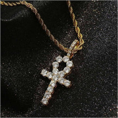 Gold Ankh Cross Pendant