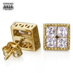 Square Twist Diamond Studs