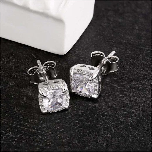 Princess Cut Diamond Studs