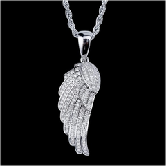 White Gold Wing Pendant