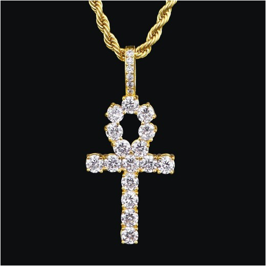 Gold Ankh Cross Pendant