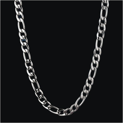 Figaro Chain 7mm White Gold