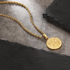 Compass Gold Pendant