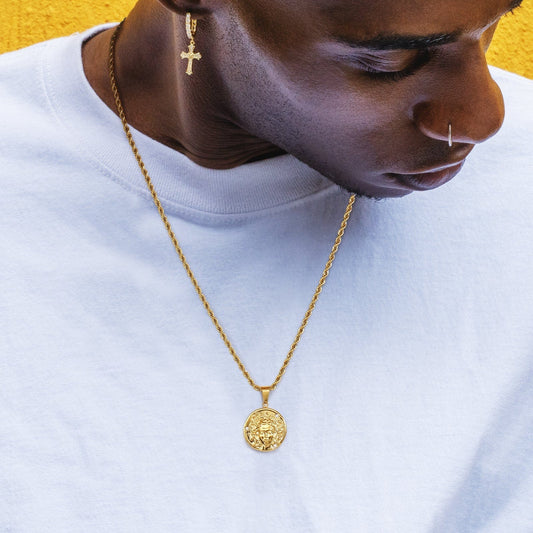 Medusa Gold Coin Pendant