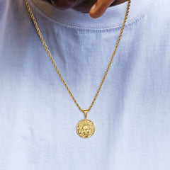 Medusa Gold Coin Pendant