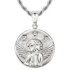 Angle Gold Coin Pendant