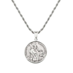 St Christopher Gold Coin Pendant