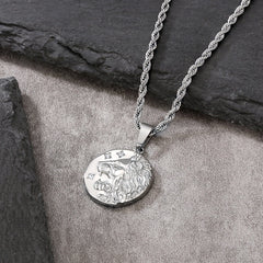 Lion Gold Coin Pendant