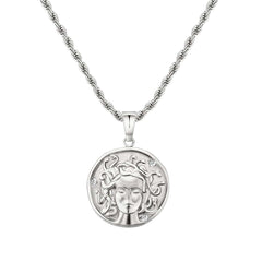 Medusa Gold Coin Pendant