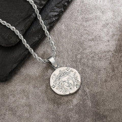 Medusa Gold Coin Pendant