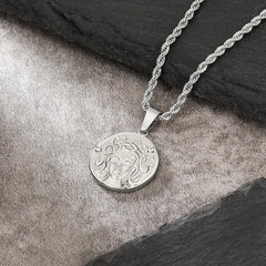 Medusa Gold Coin Pendant