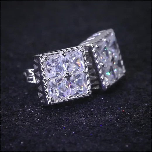 Square Twist Diamond Studs