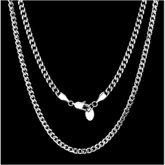 Cuban Link Chain White Gold (4mm)