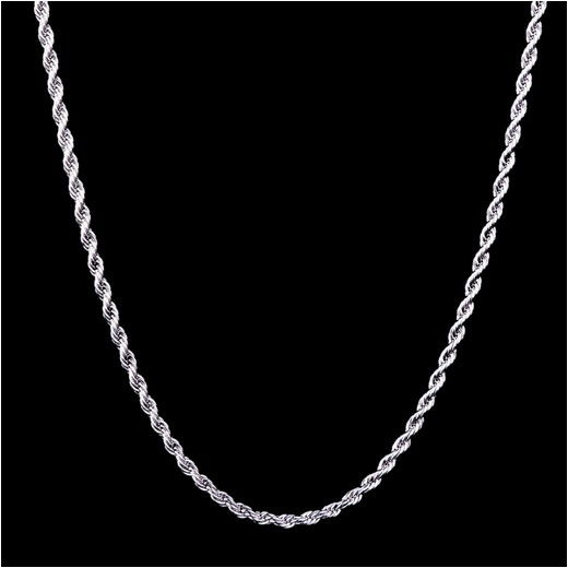 Rope Chain White Gold 3mm