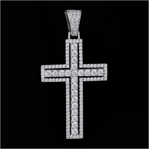 Double Gemstone Cross